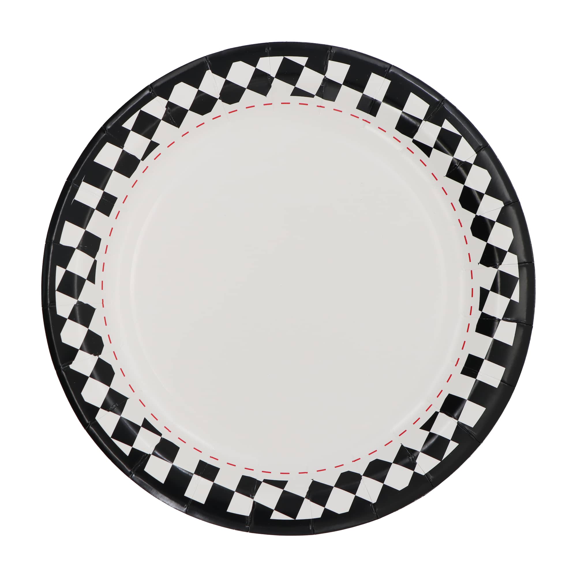 9" Black & White Checker Dinner Plates, 10ct. by Celebrate It™